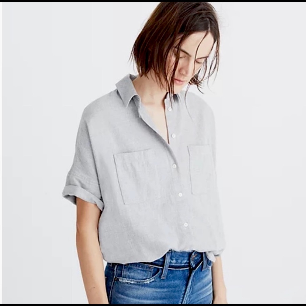 Madewell boxy button-up in super soft flannel